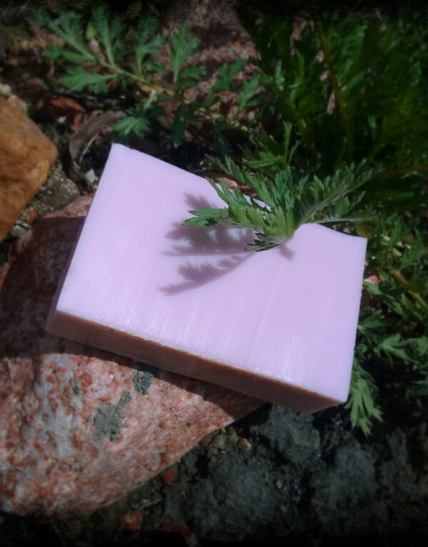 a bar of pink soap